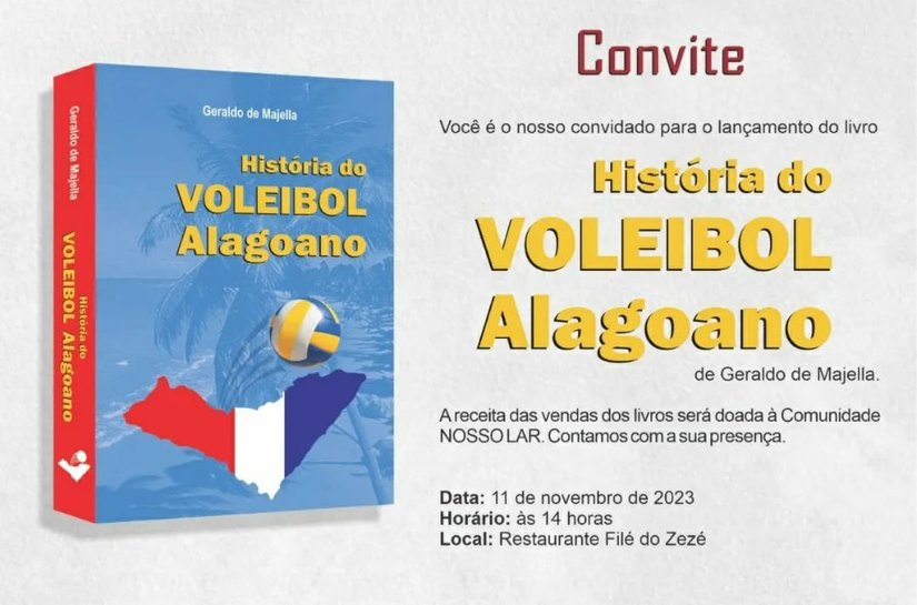 Saque, bloqueio e emoção: o legado do voleibol alagoano registrado em livro por Geraldo Majella