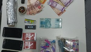 Mulher e dois homens são presos por vender drogas durante evento em Poço Verde / Foto: Foto: Polícia Militar/SE