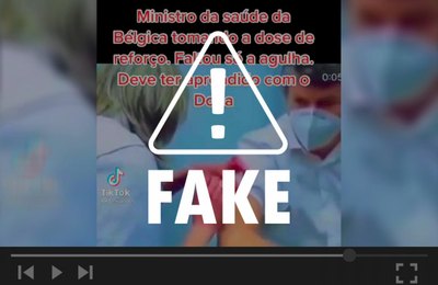 É falso que ministro da Saúde de Bélgica tenha fingido tomar a vacina contra Covid-19