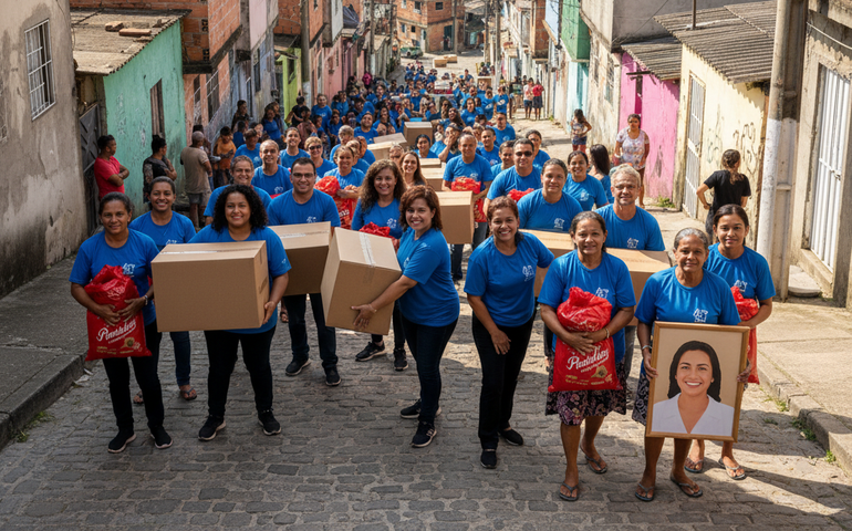Solidariedade que atravessa gerações: ação natalina distribui 2 mil cestas e homenageia legado de Preta Gil