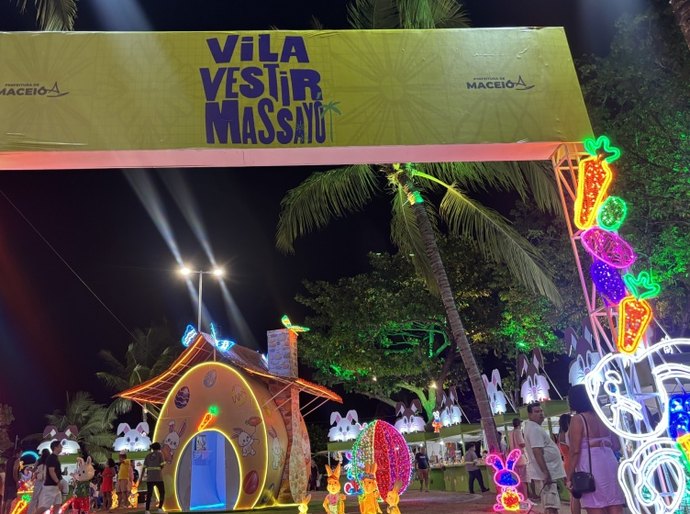 Com ambiente lúdico e acolhedor, Vila de Páscoa encanta moradores e turistas