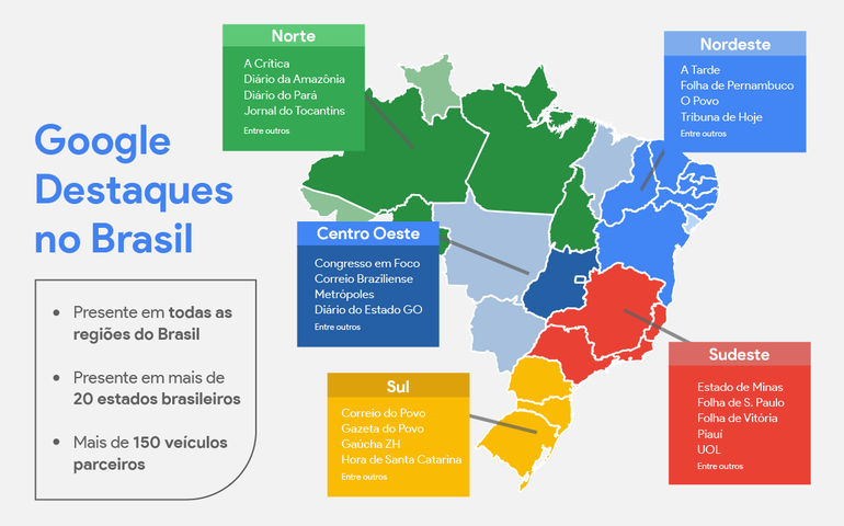 Google fecha novas parcerias e remunera mais de 150 organizações jornalísticas pela  curadoria de conteúdo no Brasil