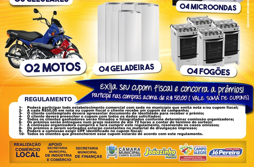 Prefeitura de Campo Alegre lança mais uma edição da Campanha Compra Premiada