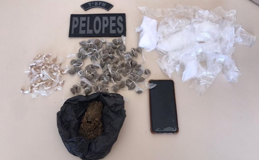 Dois suspeitos de tráfico de drogas são presos pela PM em ações no Sertão de Alagoas