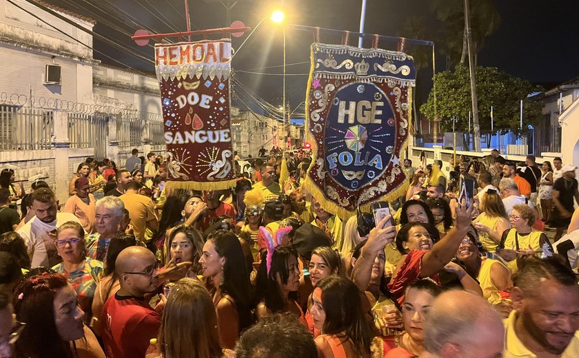 Blocos Hemovida e HGE na Folia conscientizam sobre importância da doação de sangue