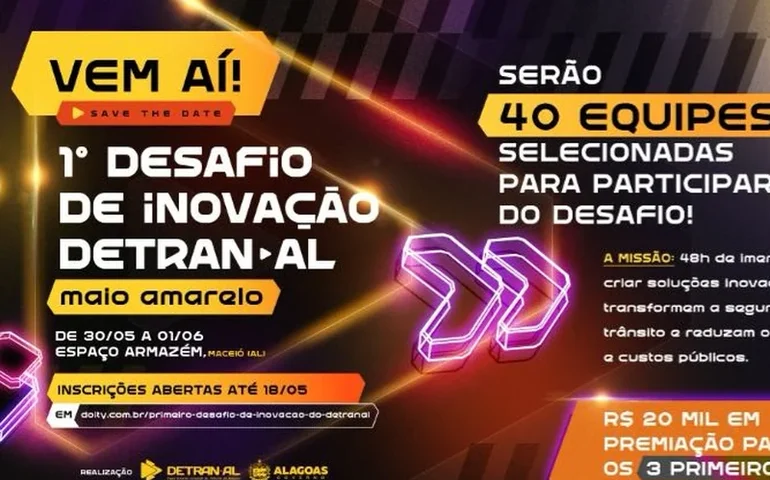 Últimos dias para se inscrever no Desafio de Inovação do Detran/AL