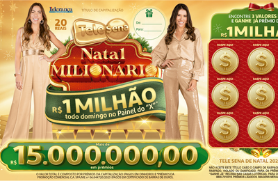 Tele Sena de Natal é a maior da história e distribui mais de R$ 15 milhões em prêmios