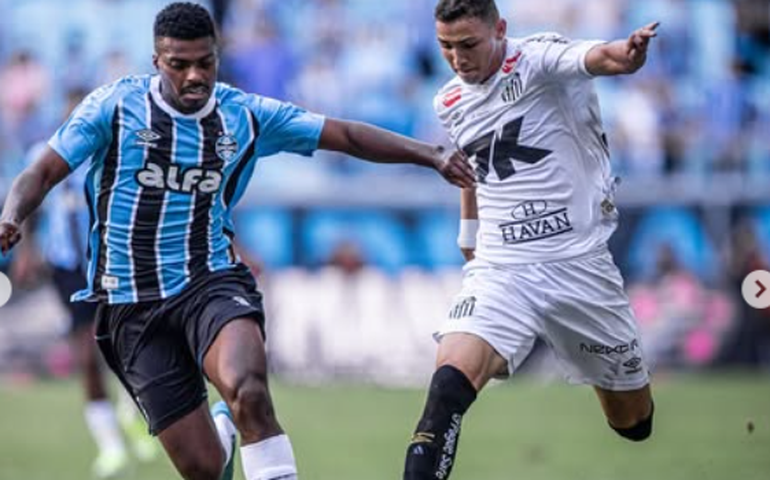 Santos cai diante do Grêmio e vê crise ampliar após terceira derrota seguida no Brasileiro