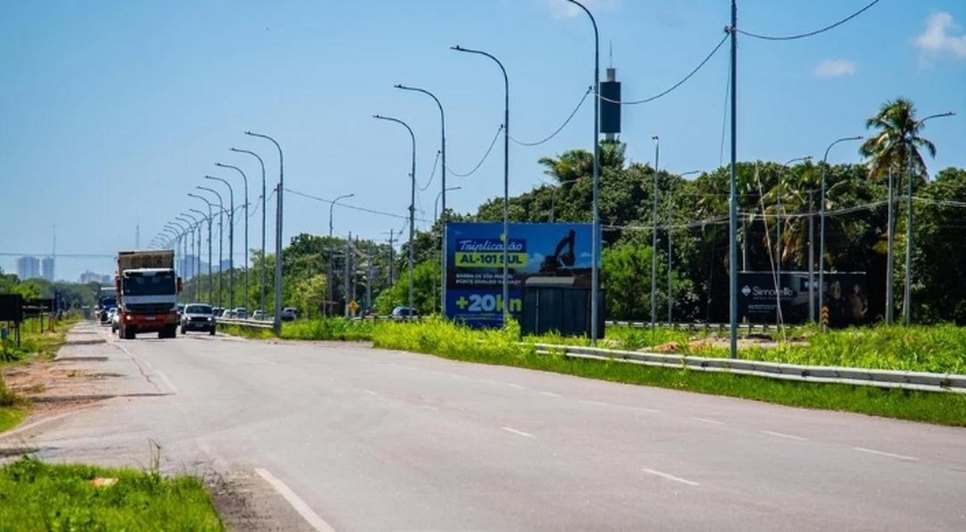 Rodovia BR-349, antiga rodovia AL-101 Sul - Foto: assessoria