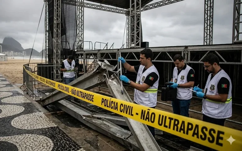 Funcionário morre após acidente durante montagem do show da Shakira em Copacabana