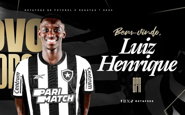 Luiz Henrique se emociona em apresentação no Botafogo: 'Já passei por muito sofrimento na vida'