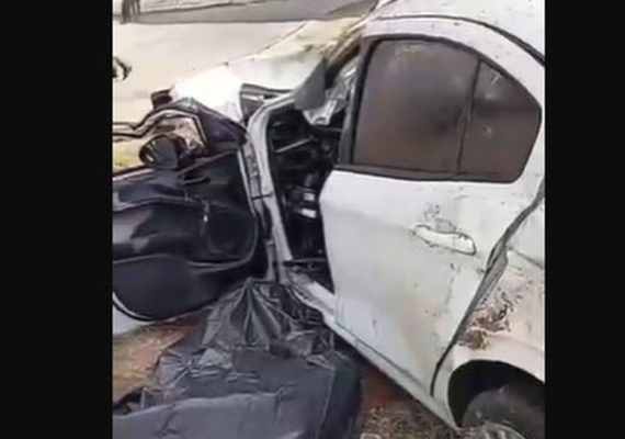 Homem morre após sobrar em curva e bater contra coluna de viaduto do Pontal