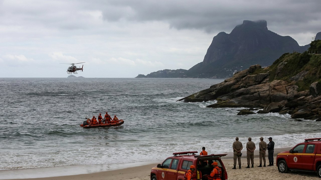 Bombeiros seguem com buscas por fundador de escola de surfe da Rocinha desaparecido no mar de São Conrado