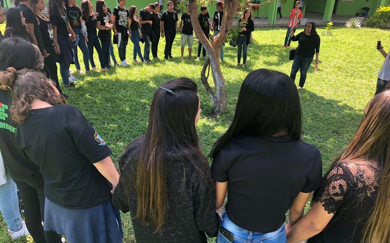 Estudantes do Campus Marechal se unem em ato pela Amazônia