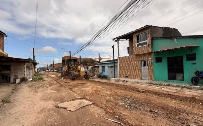 Serviços avançam na Santa Lúcia e integram intervenções viárias realizadas em diferentes bairros da região.