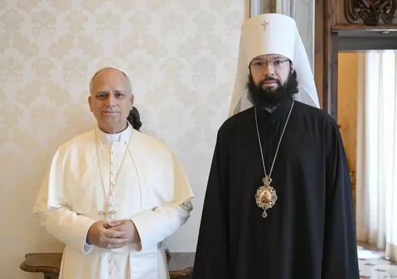 Papa Leão XIV recebe dirigente da Igreja Ortodoxa Russa