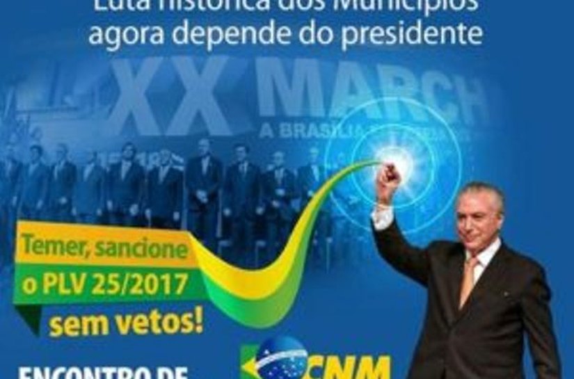 CNM promove campanha em apoio ao projeto que permite Encontro de Contas