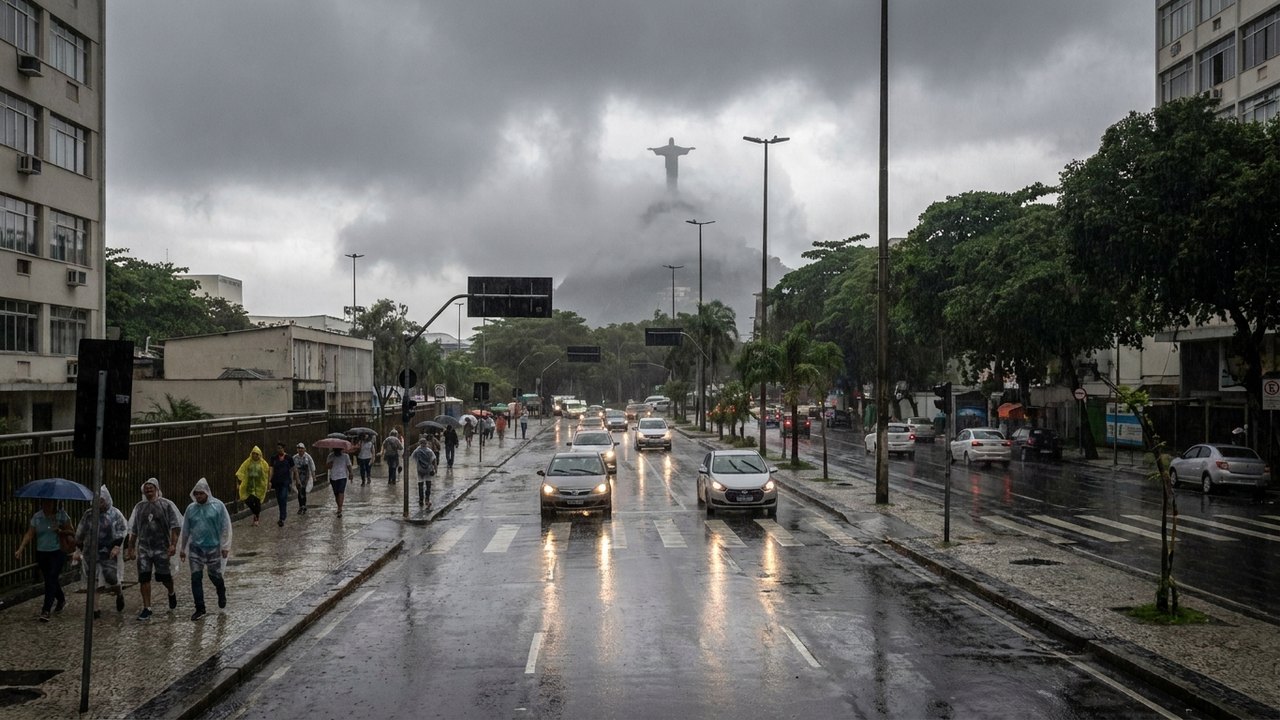 Rio tem previsão de chuva a qualquer momento nesta sexta-feira, com pancadas fortes à tarde