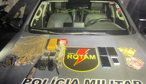 Drogas apreendidas com homem em Maceió. Fonte: Ascom PMAL