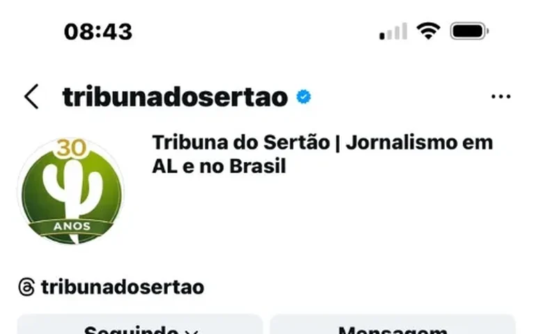 Tribuna do Sertão informa suspensão de conta no Instagram e comunica adoção de providências