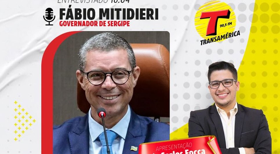 Governador de Sergipe será entrevistado na estreia do Transamérica Notícias