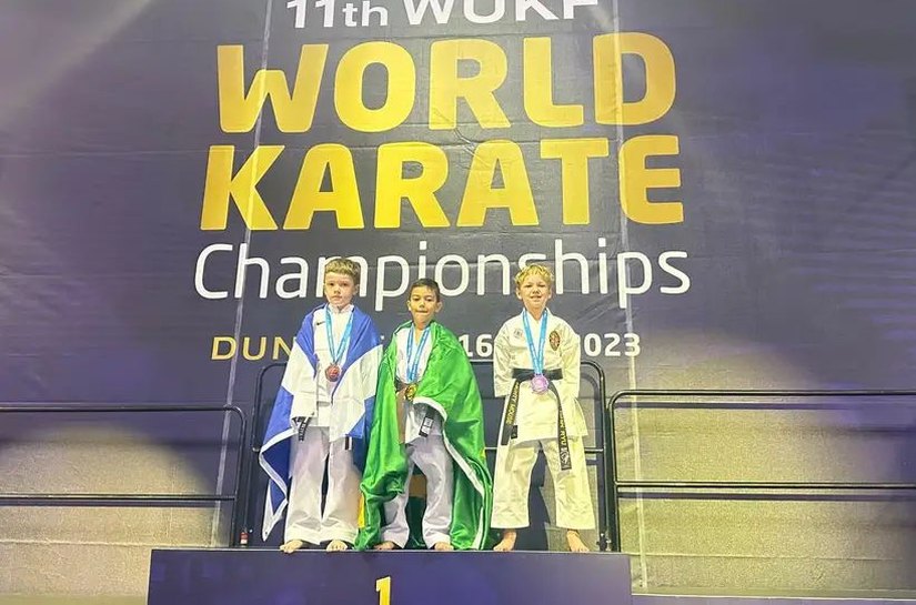 Alagoano brilha na Escócia e é campeão mundial de karatê