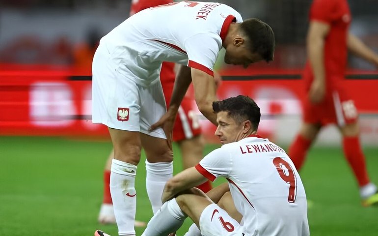 Lewandowski se machuca e vira desfalque da Polônia em estreia na Eurocopa