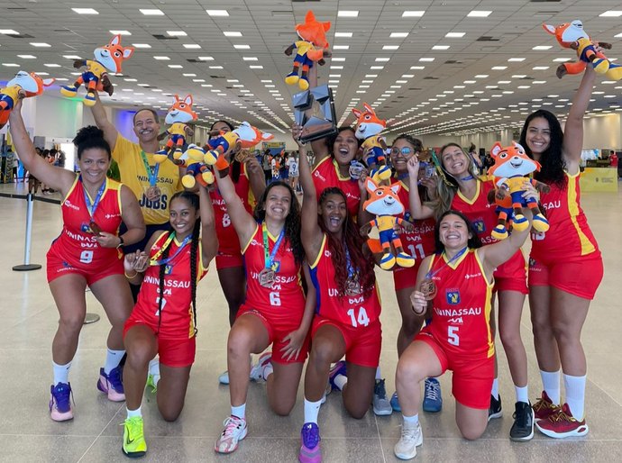 JUBs 2025: equipe de basquete feminino da Uninassau Maceió conquista bronze