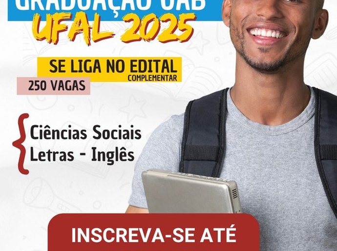 Ufal lança edital com 250 vagas para graduação a distância em dois cursos