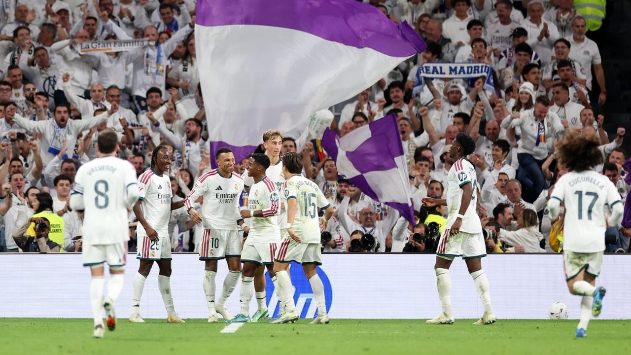 Real Madrid goleia Sevilla com dois gols de Mbappé pelo Campeonato Espanhol