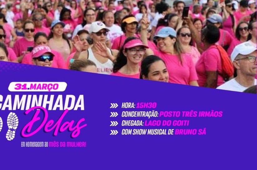 Prefeitura de Palmeira encerra mês das mulheres com evento “Caminhada Delas” na segunda-feira (31)