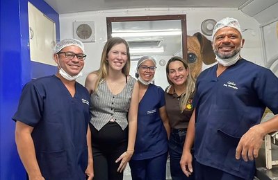 Cibele Moura visita mutirão de castração e obras do União Pet em União dos Palmares