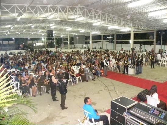 Momentos iniciais do culto de encerramento da Convenção Estadual