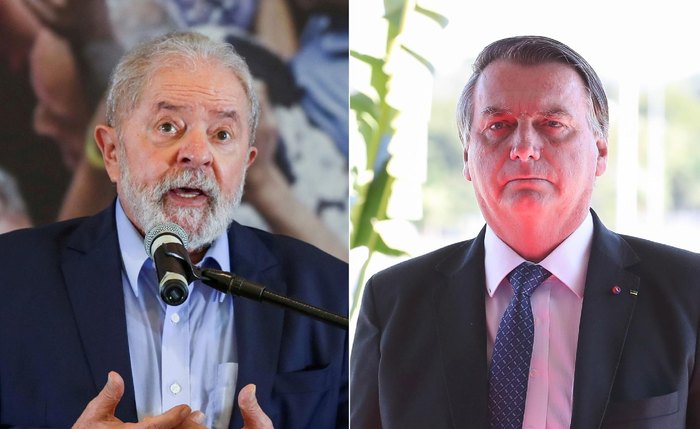 Lula e Bolsonaro, possíveis candidatos das próximas eleições
