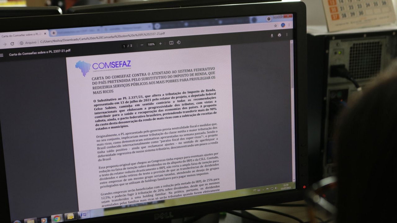 Carta do Comsefaz alerta que Substitutivo do PL 2.337/21 frustra pacto federativo brasileiro