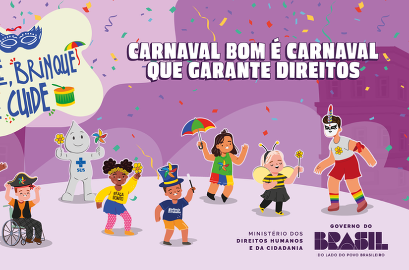 Campanha mobiliza sociedade para a proteção de crianças e adolescentes no Carnaval 2026