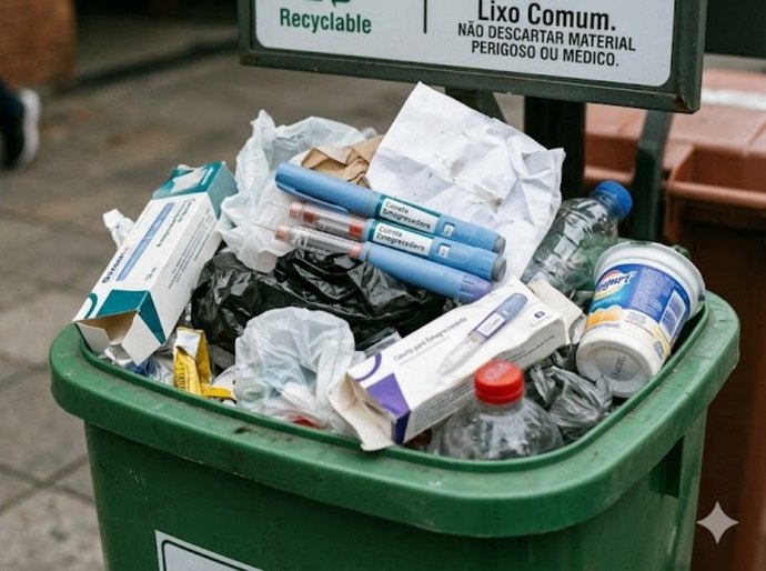 Prolata alerta: descarte de 'canetas emagrecedoras' no lixo reciclável traz risco a milhares de catadores