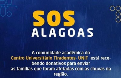 Campanha SOS Alagoas arrecada donativos para vítimas das chuvas 