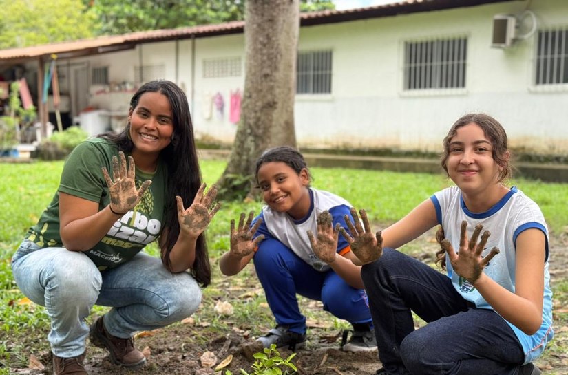 Projeto Arborizar é Massa leva educação ambiental e plantio para escola municipal