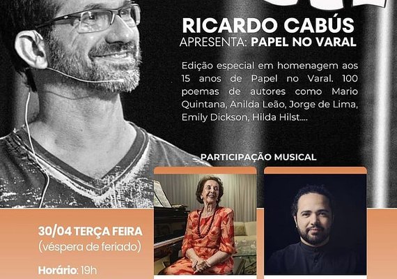 Papel no Varal comemora 15 anos compartilhando poesia nesta terça, no Mercado das Artes 31