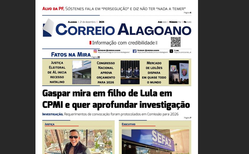 Gaspar mira em filho de Lula em CPMI e quer aprofundar investigação