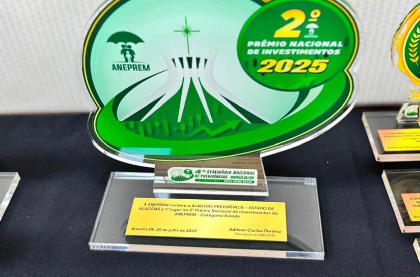 Alagoas conquista 1º lugar em Investimentos Previdenciários e recebe Selo Gestor Ouro de associação nacional