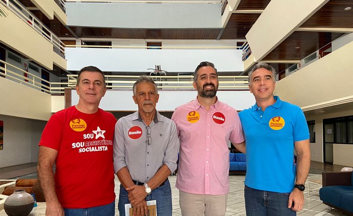 Basile e Rafael Brito em evento que discutiu propostas para problemas de Maceió