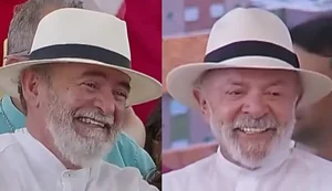Da esquerda para a direita: o sósio alagoano de Lula e o presidente Lula / Foto: reprodução