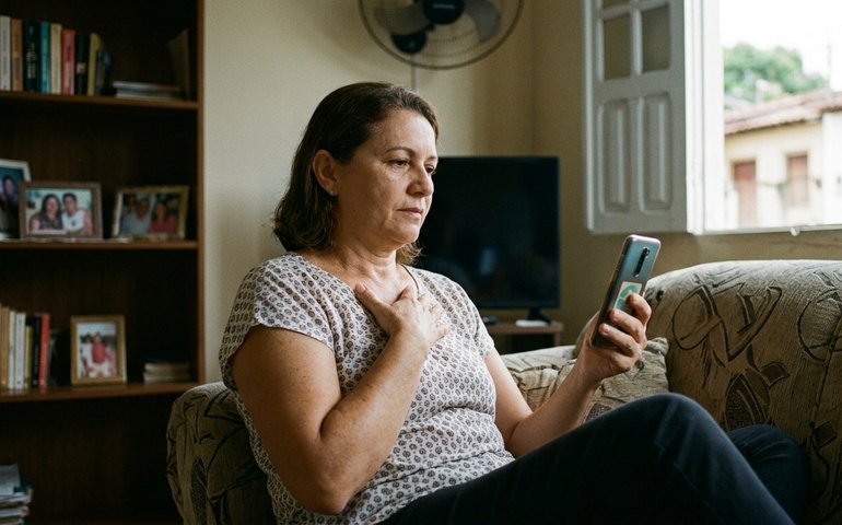 Mulher descobre problema cardíaco usando o telefone; entenda o caso