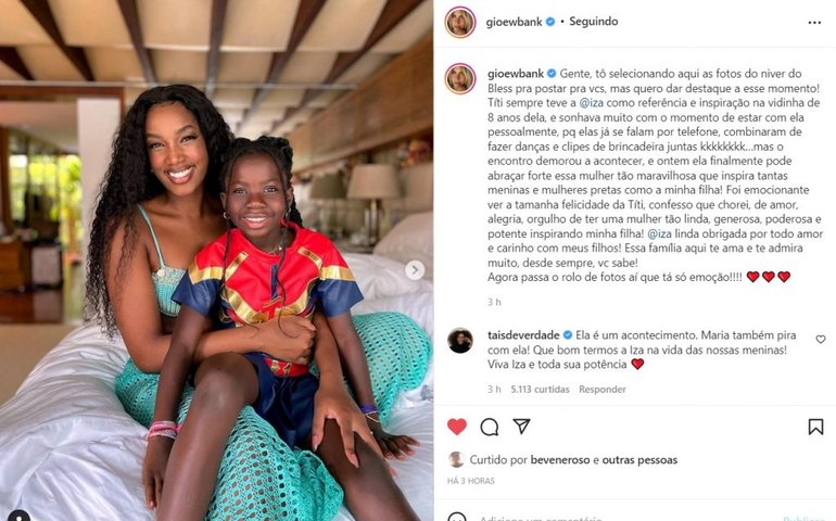 Titi realiza sonho de encontrar Iza pessoalmente