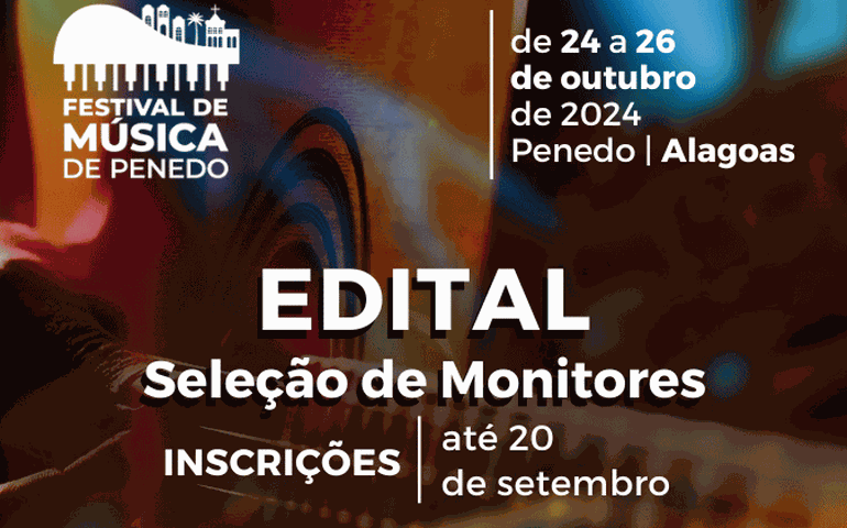 Festival de Música de Penedo abre 20 vagas para monitores voluntários