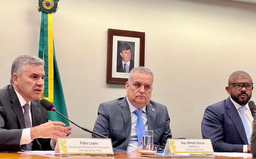 Deputado Alfredo Gaspar preside audiência pública sobre combate ao crime organizado no Brasil