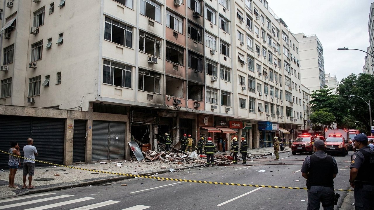 Explosão em prédio deixa quatro feridos em Copacabana, na zona sul do Rio