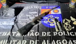 Armas e drogas apreendidas. Fonte: Internet